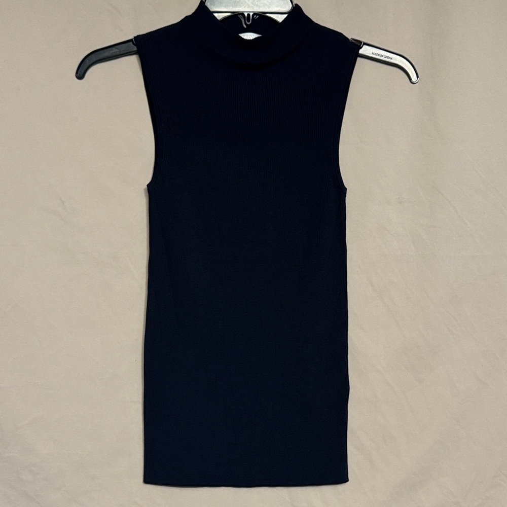 Boss Hugo Boss Ribbed Knit Top, Size XS, Color Navy Blue - Picture 4 of 10